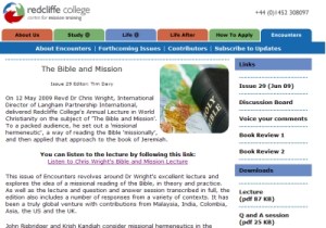 Encounters issue 29 - The Bible and Mission